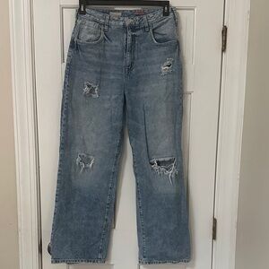 Pilcro Light Blue Distressed Boyfriend Jeans